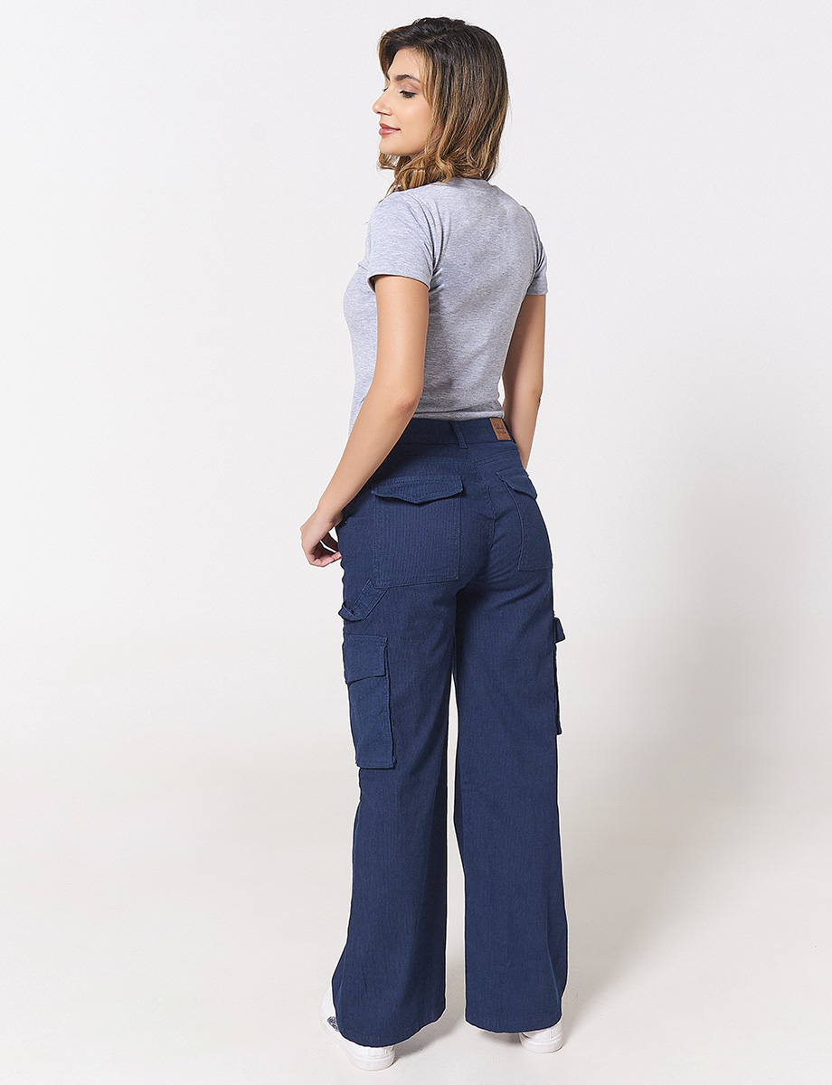 Pantalón Cargo Azul Marino