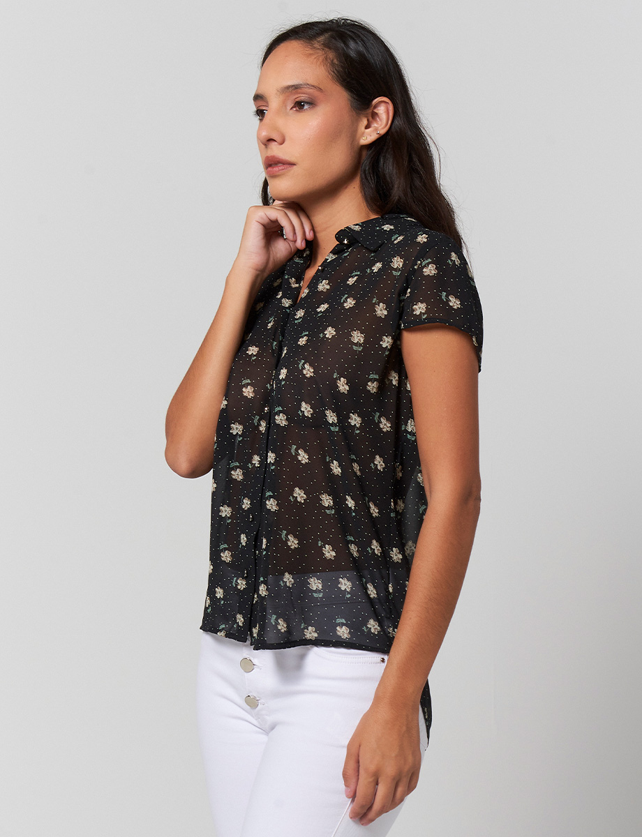 Top Floreada con Transparencias