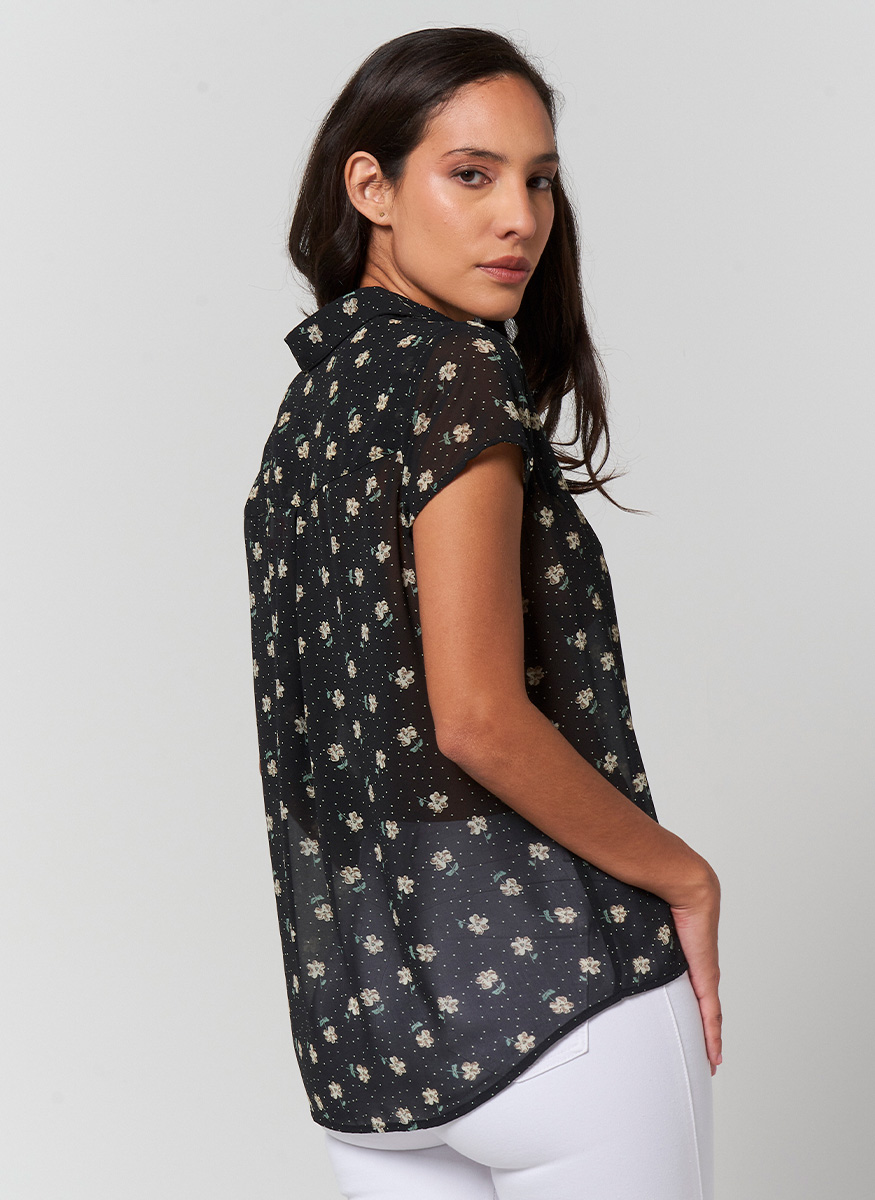 Top Floreada con Transparencias