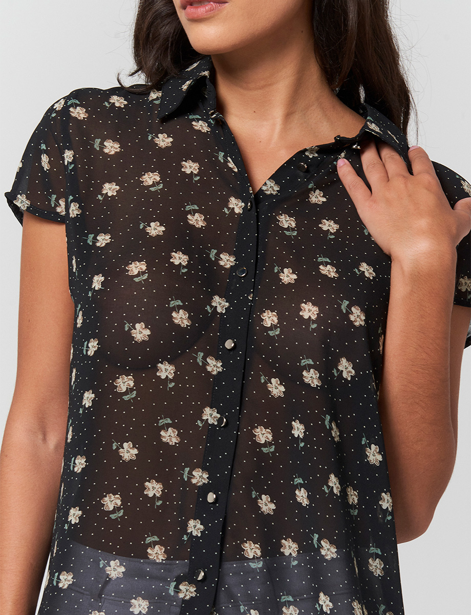 Top Floreada con Transparencias
