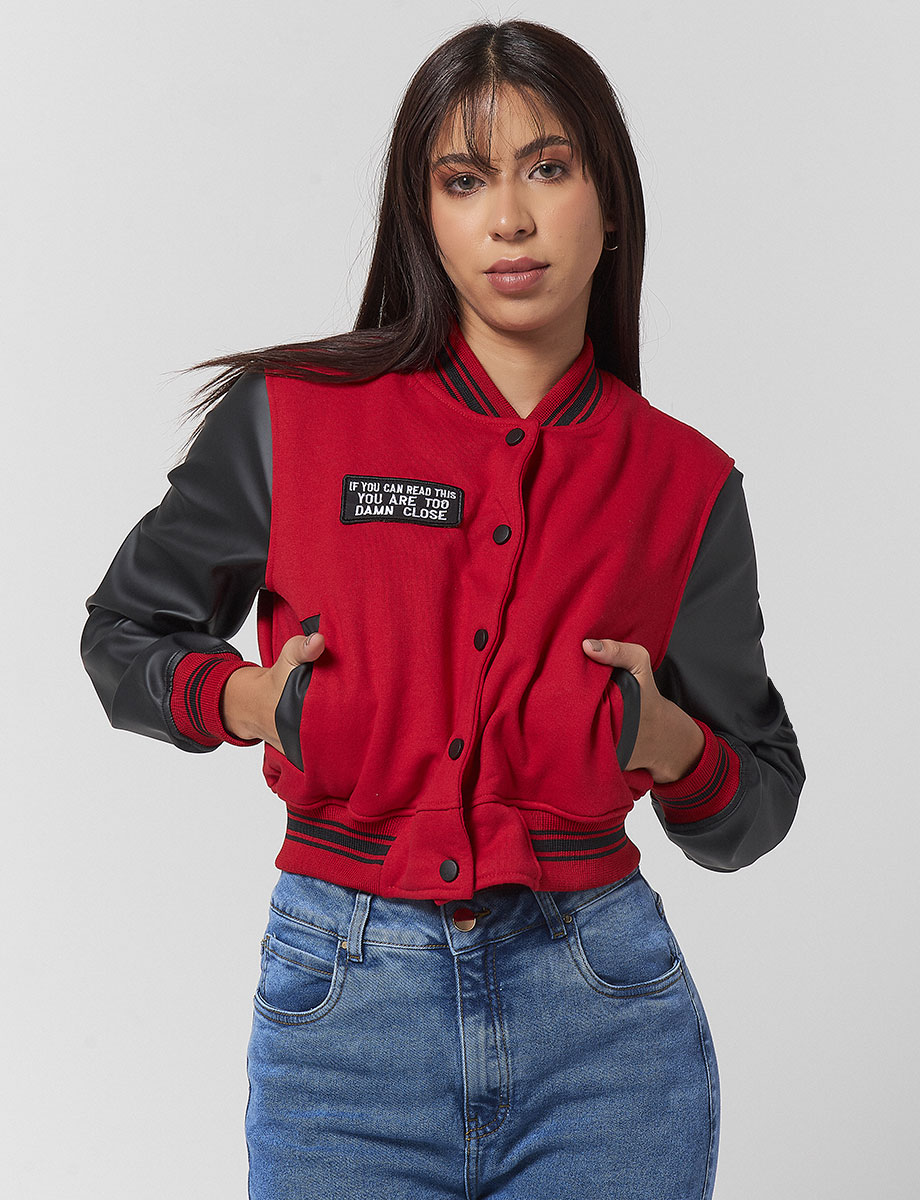 Chaqueta Combinada Rojo/Negro