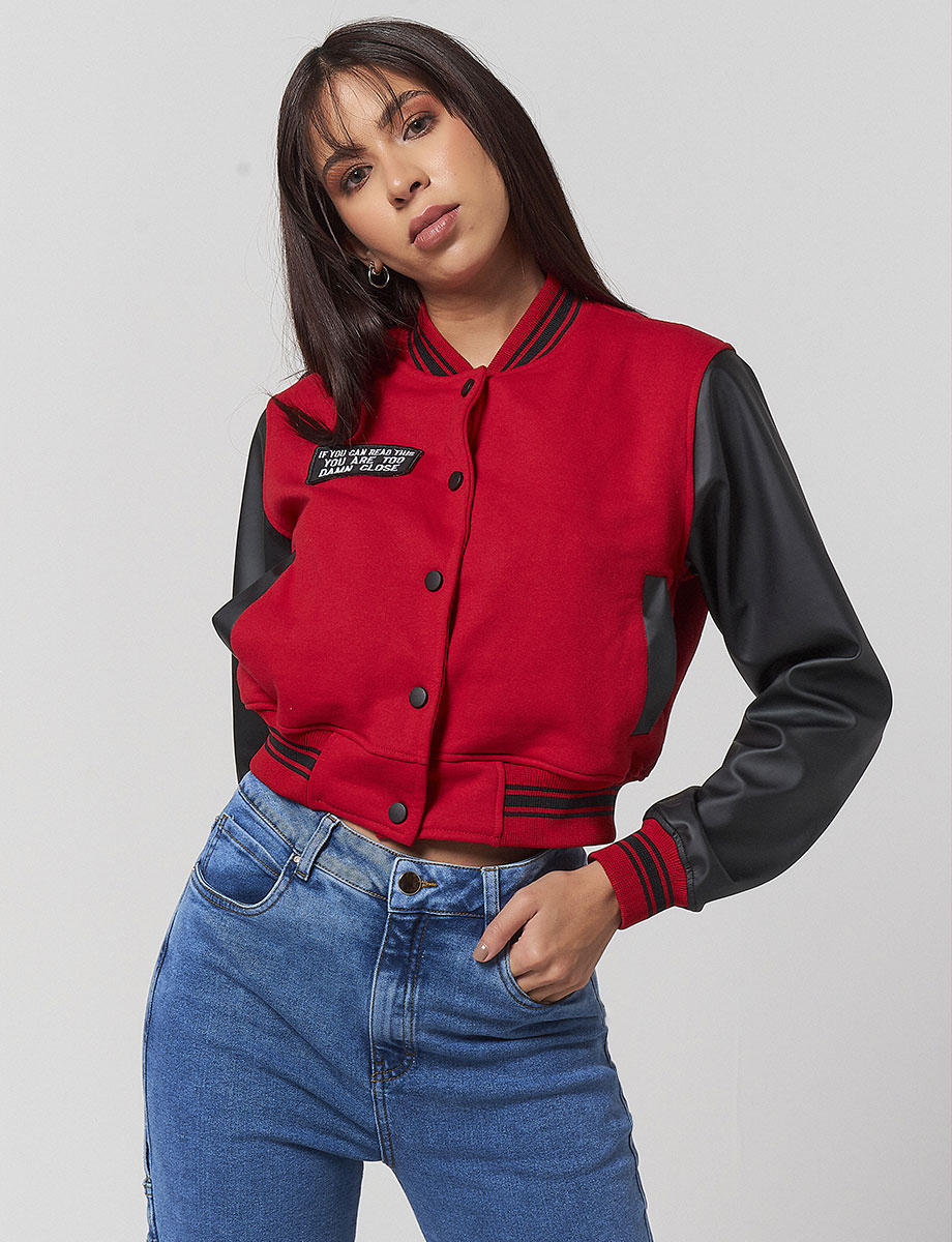 Chaqueta Combinada Rojo/Negro