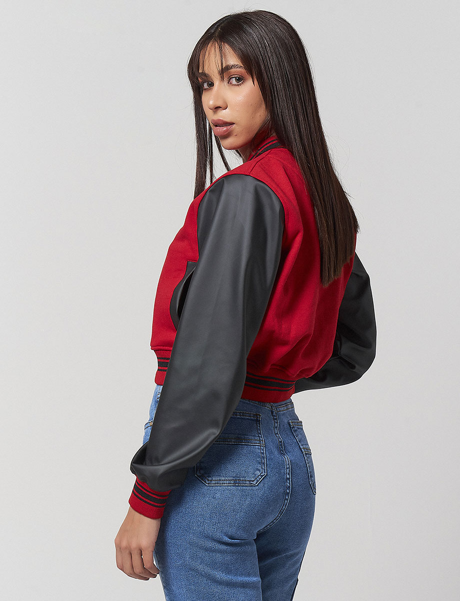 Chaqueta Combinada Rojo/Negro
