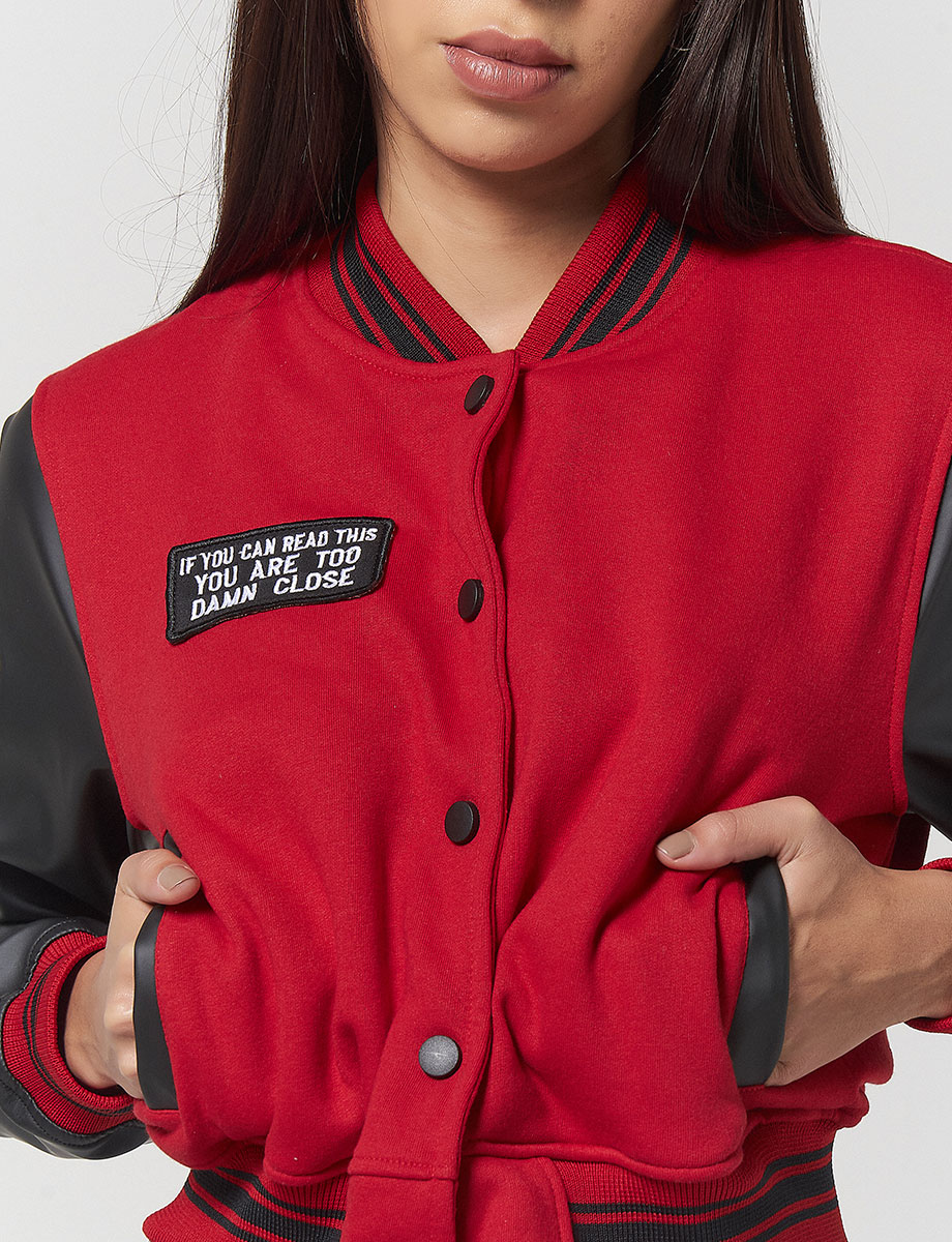 Chaqueta Combinada Rojo/Negro