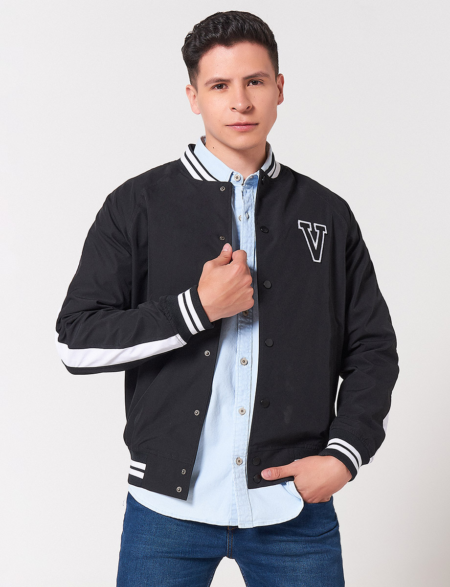 Chaqueta Combinada Blanco/Negro