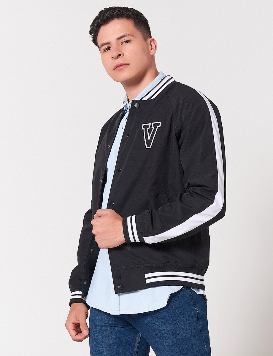 Chaqueta Combinada Blanco/Negro