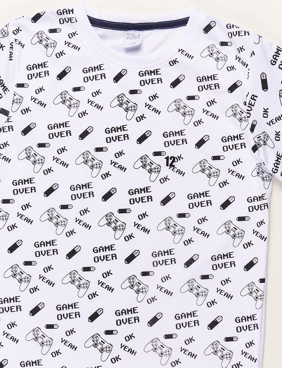 Camiseta Game Over Blanca