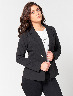 Blazer Corto con Botones Unicolor