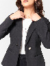 Blazer Corto con Botones Unicolor