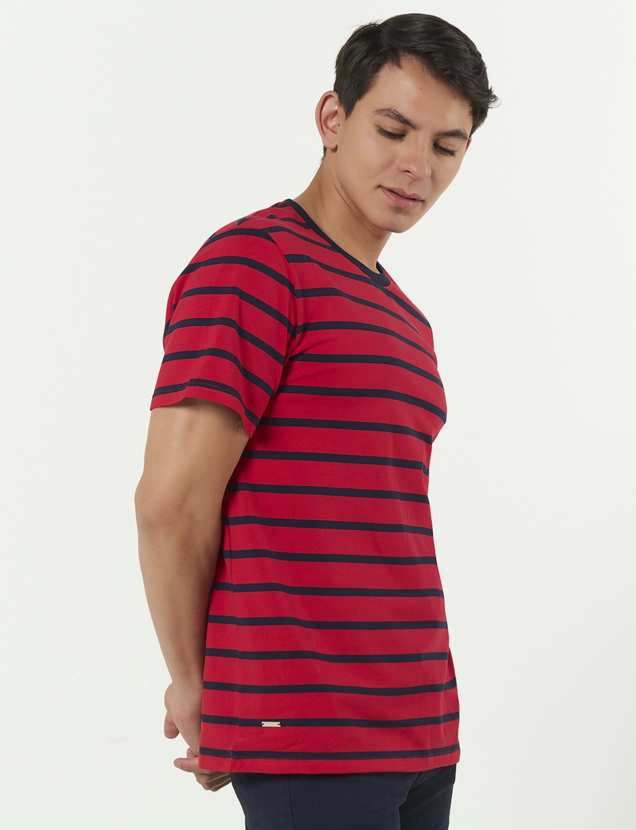 Camiseta Líneas Rojo