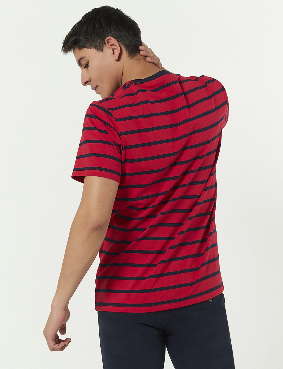 Camiseta Líneas Rojo