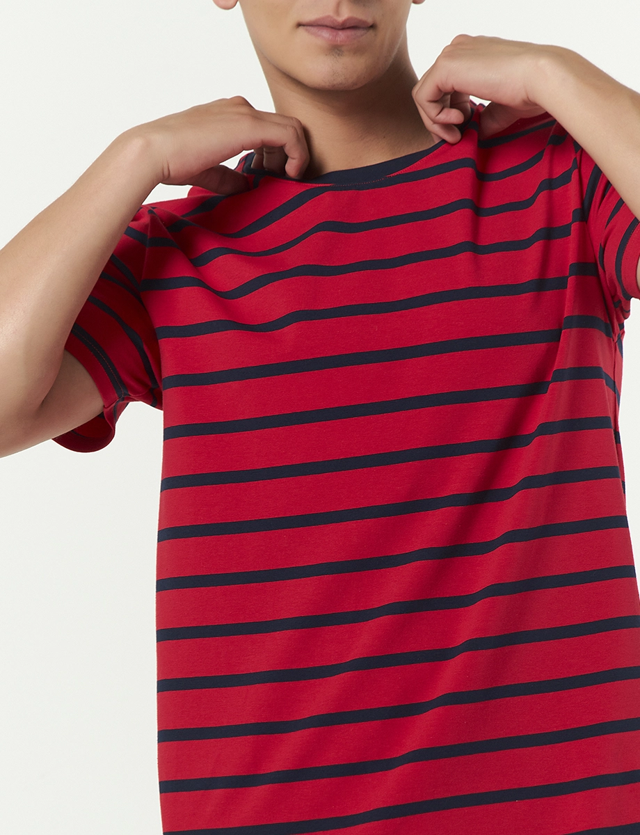Camiseta Líneas Rojo