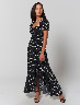 Vestido Negro Largo con Lunares