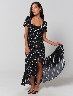 Vestido Negro Largo con Lunares
