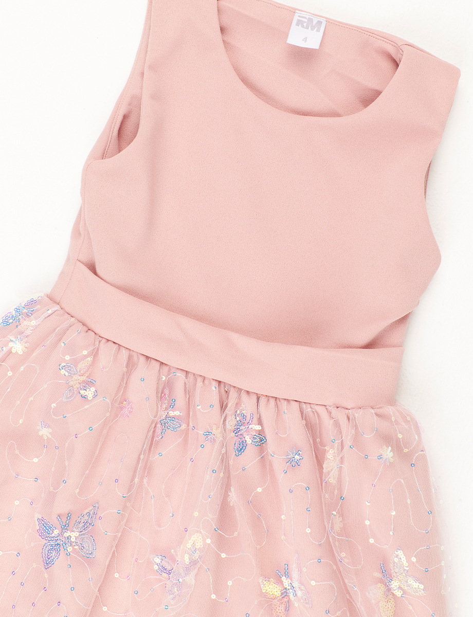 Vestido Lentejuelas Palo Rosa