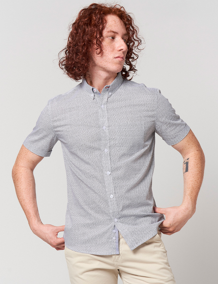 Camisa Cuadros Blanco/Negro