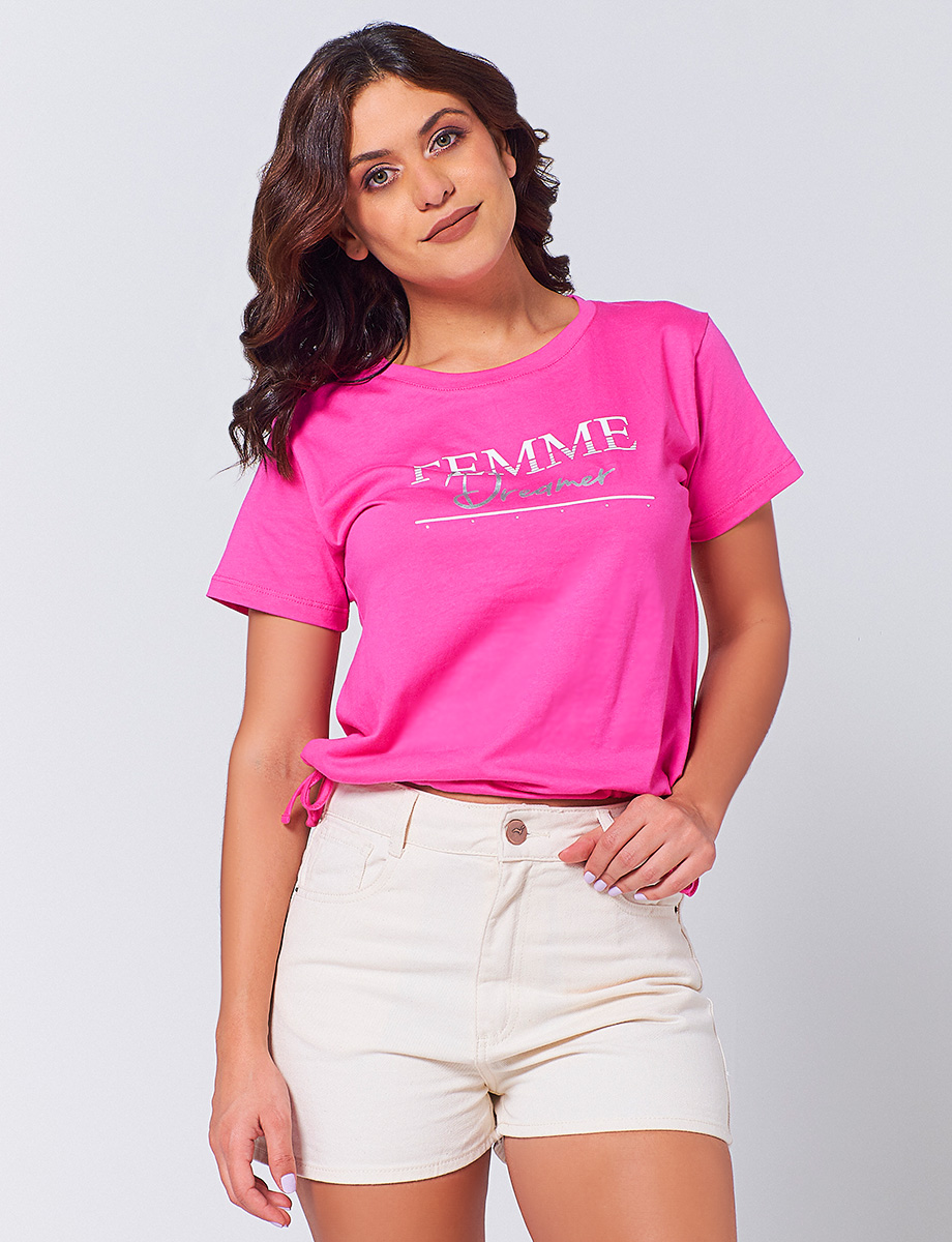 Camiseta Femme Fucsia