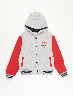 Chompa Bomber con Capucha Gris