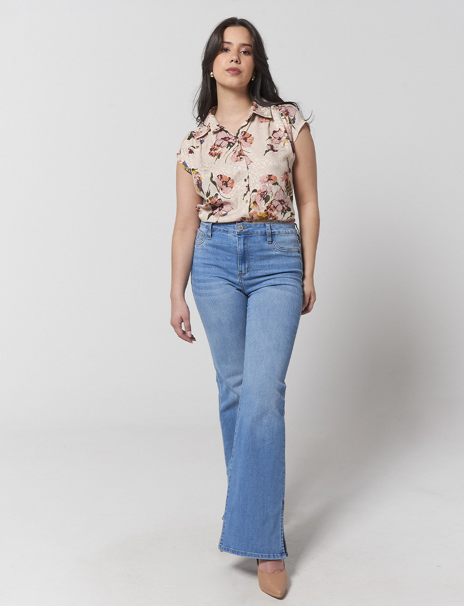Moda Ancha Jean Bota Ancha Azul claro | JEANS Y PANTALONES | JEANS Y PANTALONES ...
