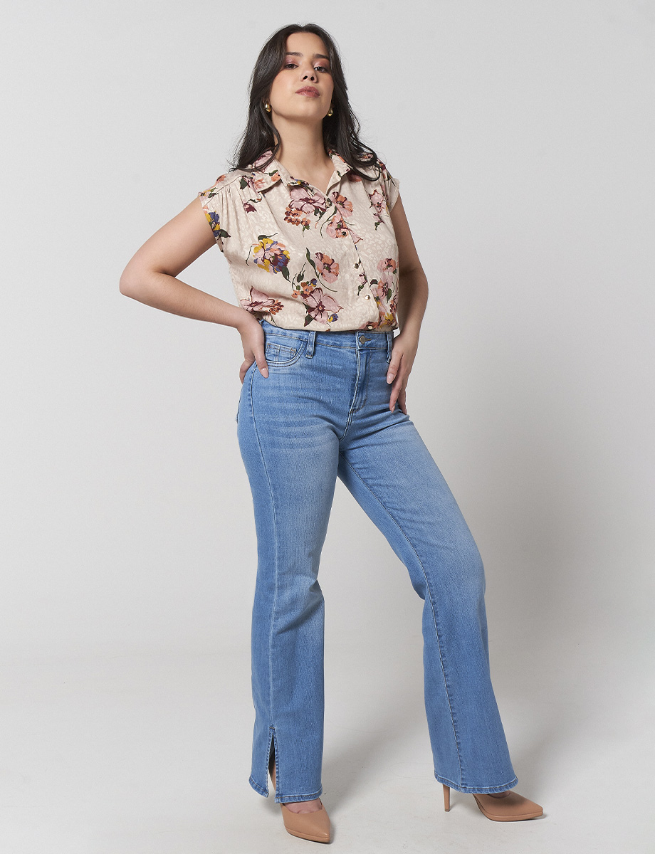 Moda Ancha Jean Bota Ancha Azul claro | JEANS Y PANTALONES | JEANS Y PANTALONES ...