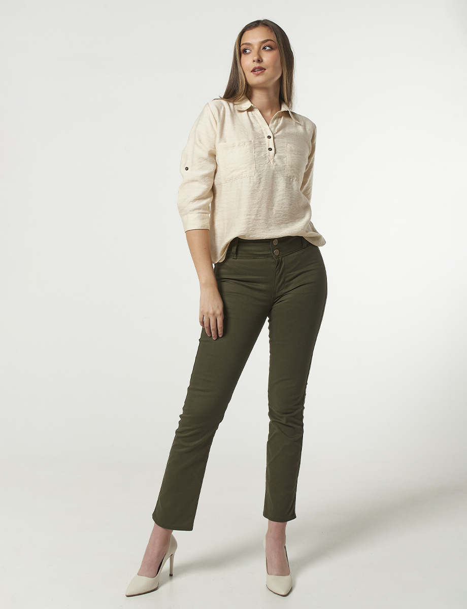 Pantalón Ejecutivo Verde MIlitar