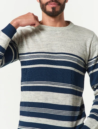 Sweater Bloque Azul Marino