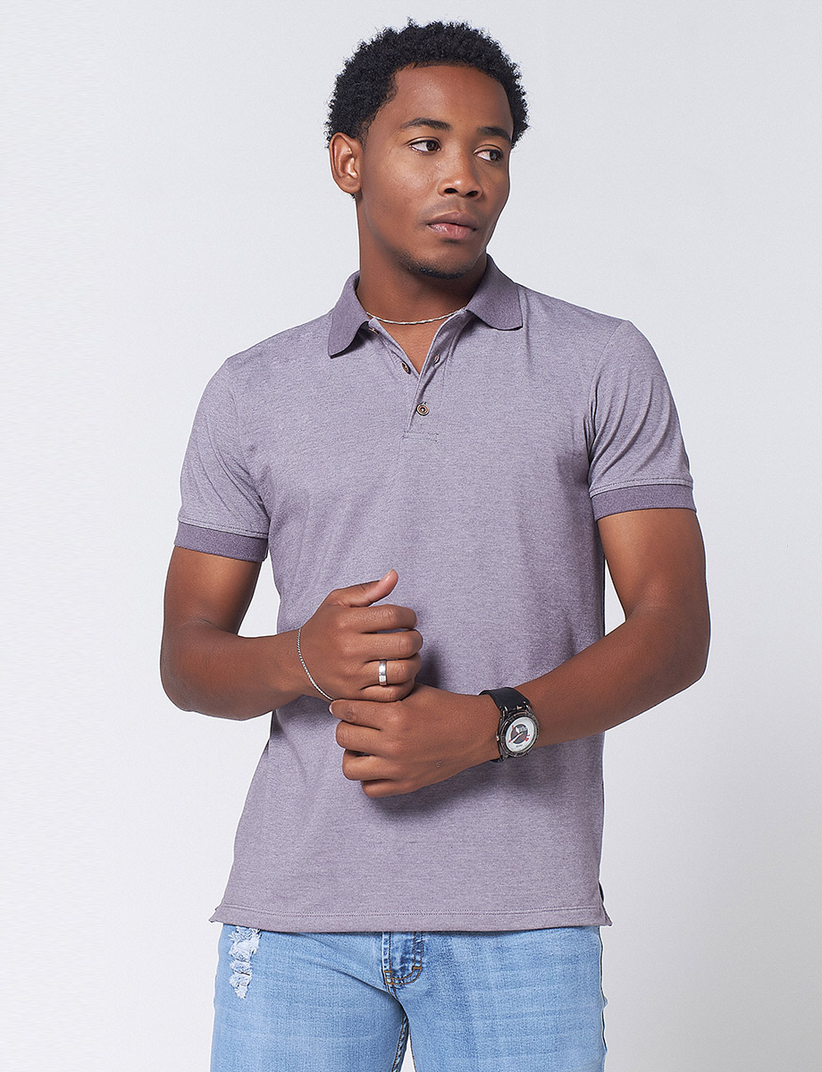 Camiseta Polo Gris