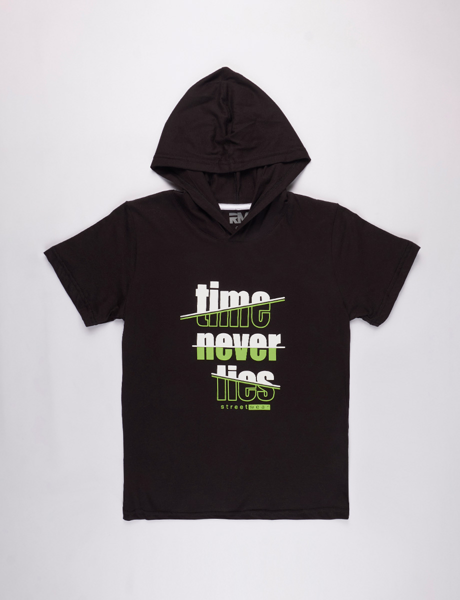 Camiseta Capucha Negra