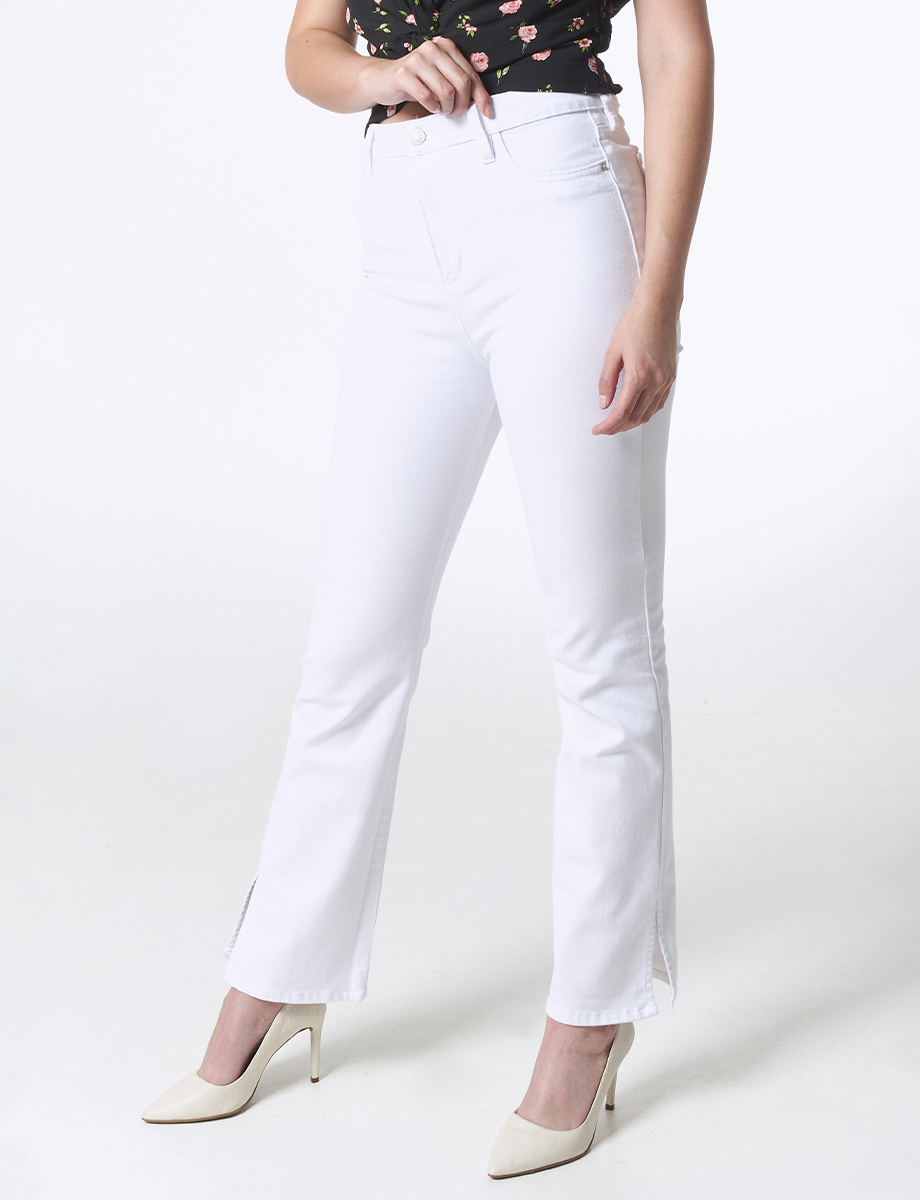 Pantalón Casual Bota Ancha Blanco