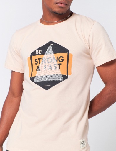 Camiseta Strong Beige