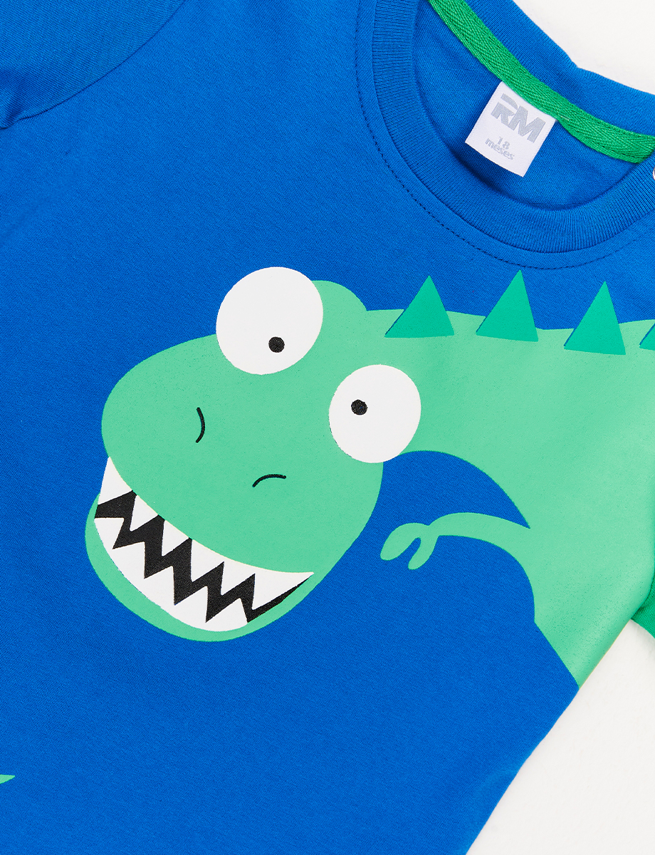 Camiseta Dino Azul