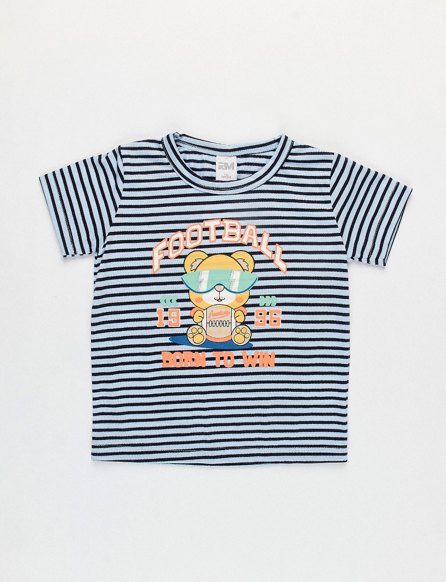 Camiseta de Oso a Rayas
