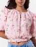 Blusa Flores Rosado
