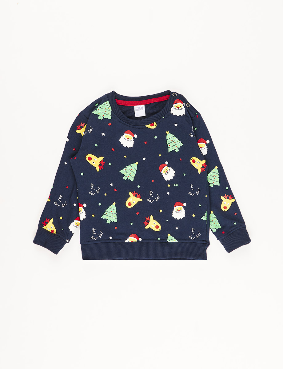 Buzo Prints Navideños Azul