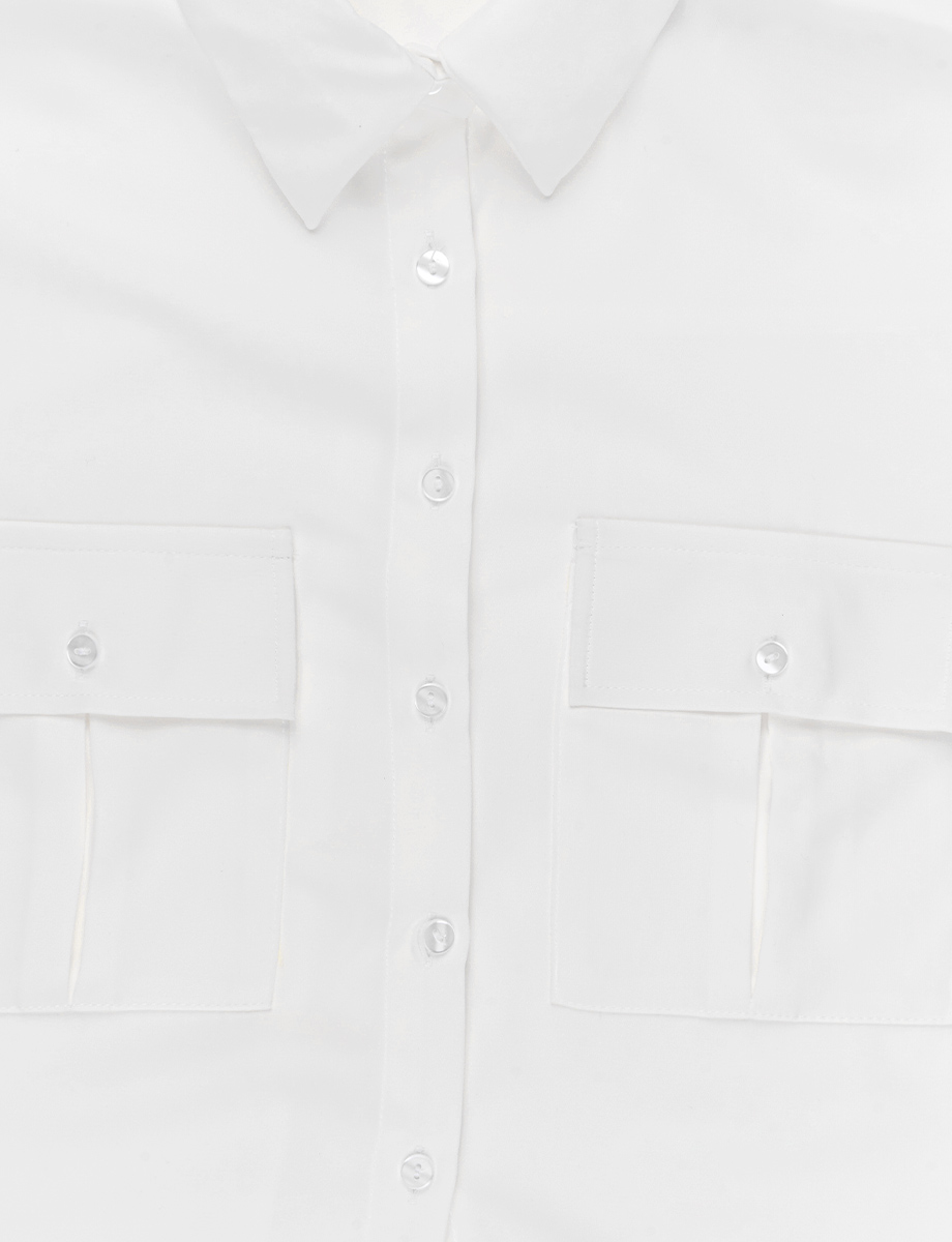 Blusa Camisera Blanca