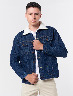 Chaqueta Cuello Borrego Azul Jean