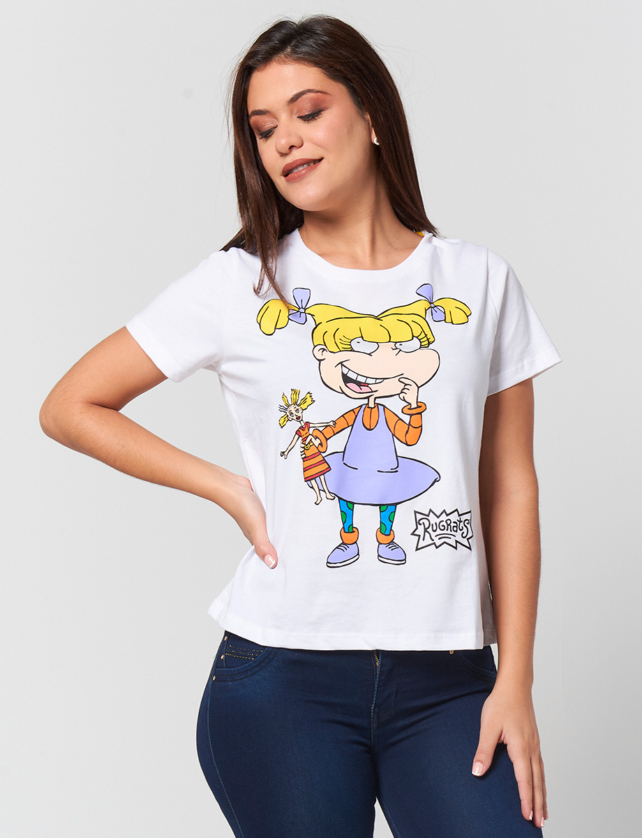 Blusa Rugrats Carlitos Y Angelica Camiseta Angelica Blanco