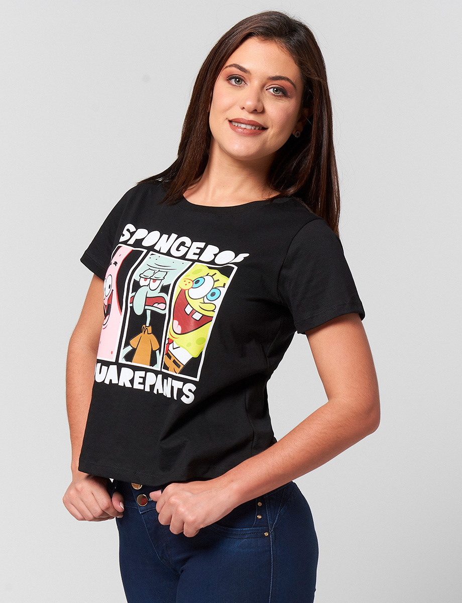 Camiseta Bob Esponja Negro