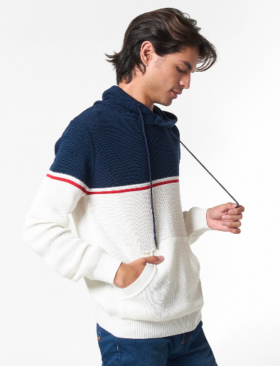 Sweater con Capucha Crudo