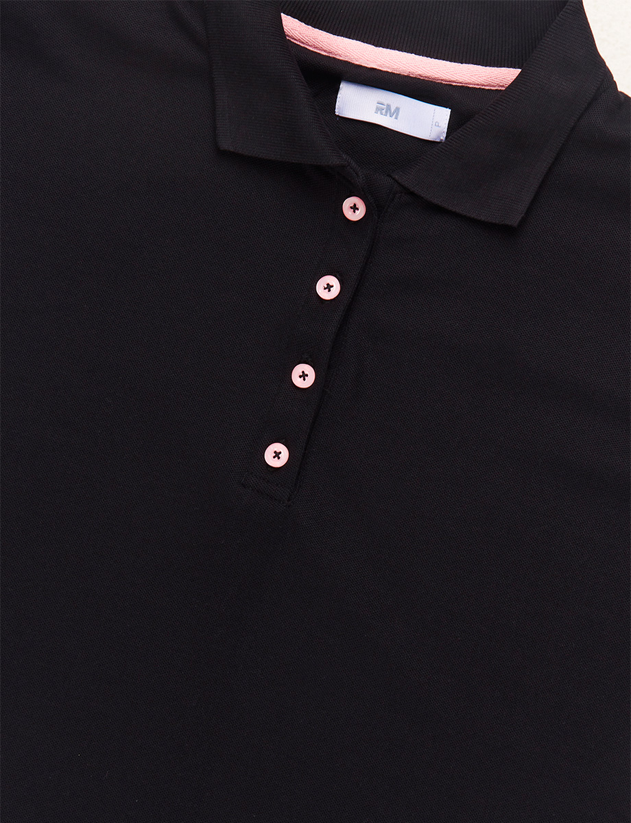 Camiseta Polo Negra LLana