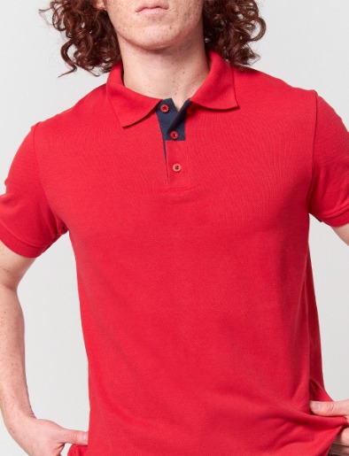 Camiseta Polo Rojo LLana