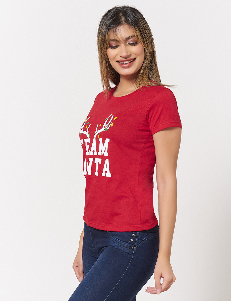 Camiseta Team Navidad Rojo