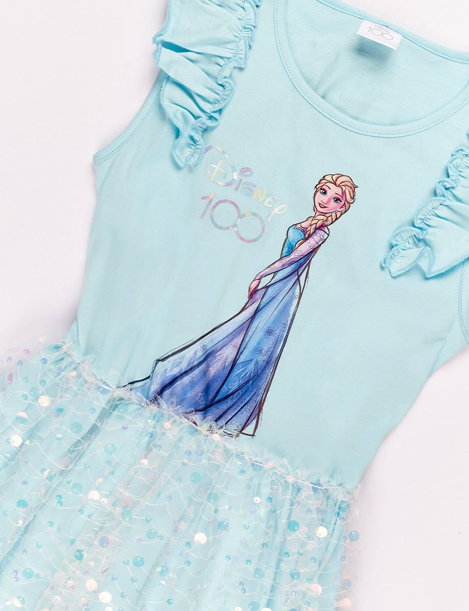 Vestido Frozen Celeste
