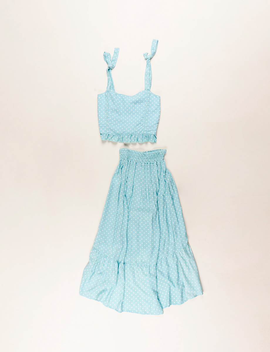 Conjunto Top + Falda Verde Menta