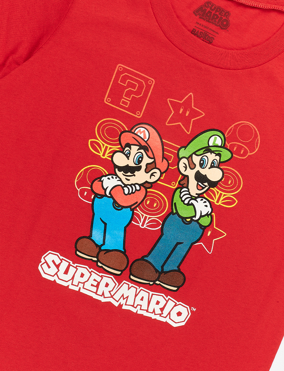 Camiseta Mario y Luigi Rojo