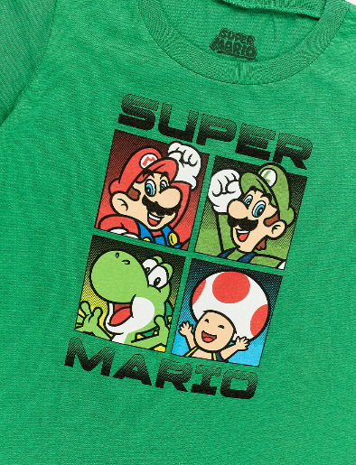 Camiseta Pre Super Mario Verde