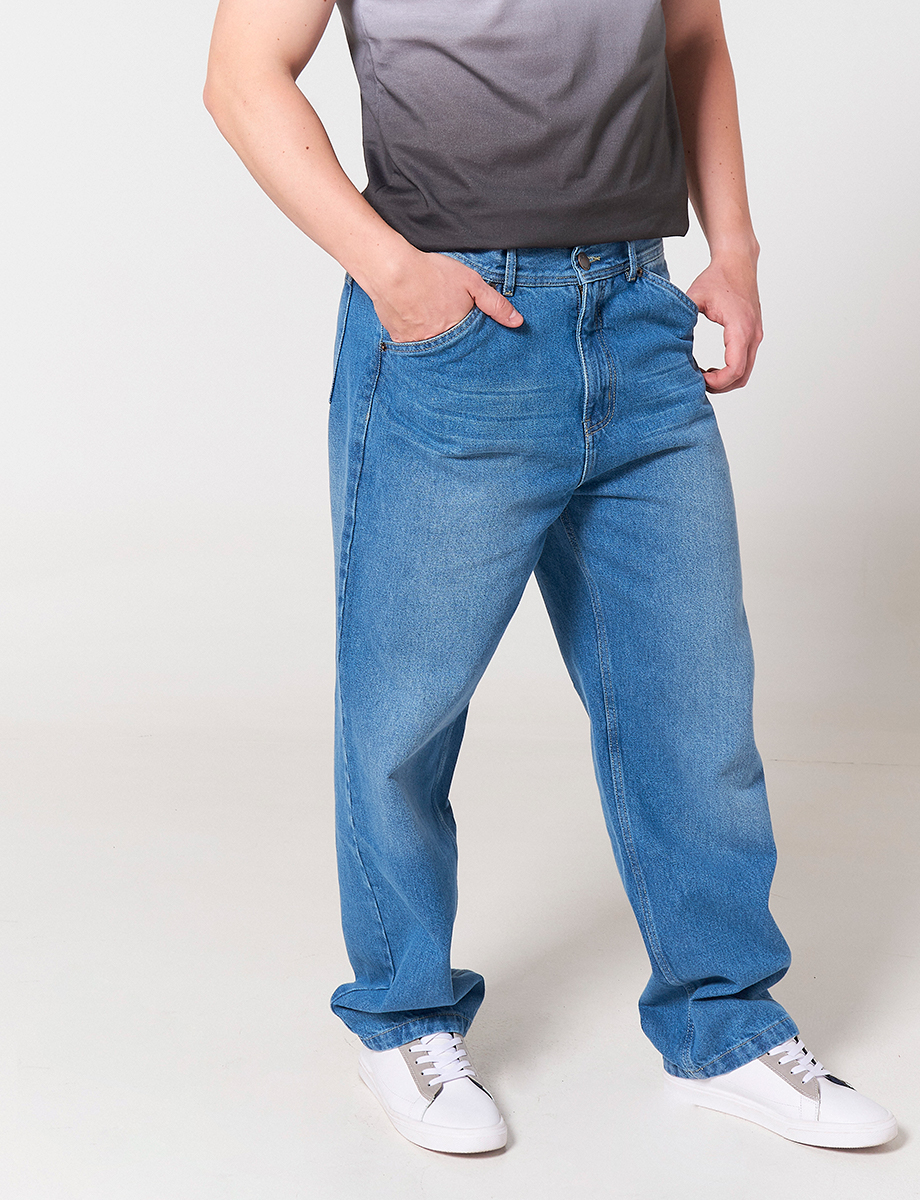 Jean Wide Leg Azul Medio