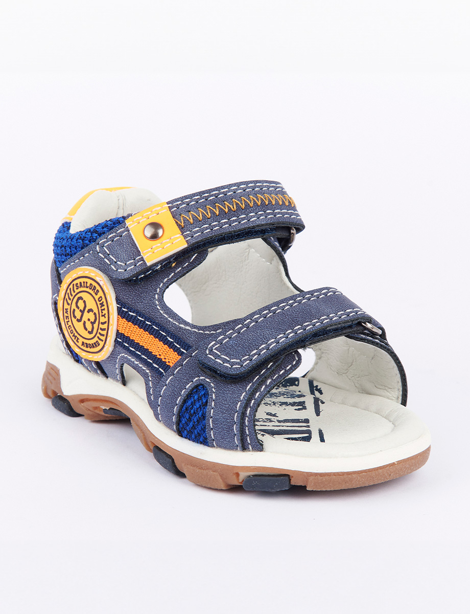 Sandalia con Vecro Azul