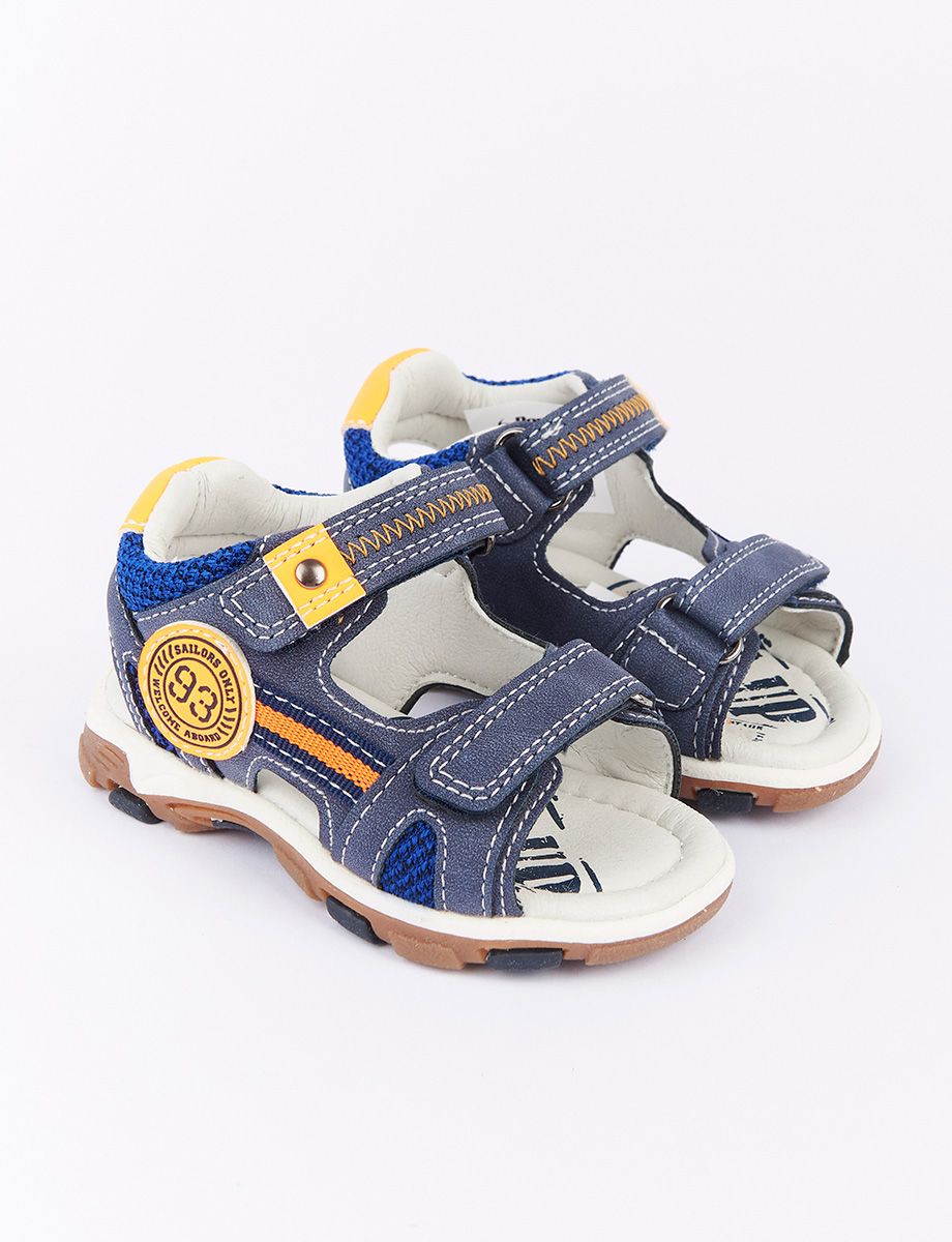 Sandalia con Vecro Azul