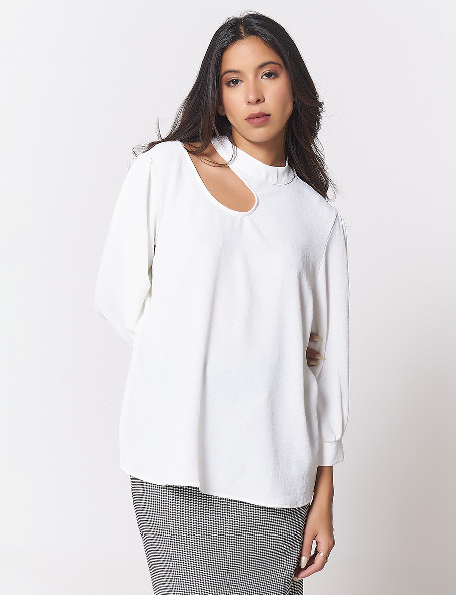 Blusa Cut Out Blanca